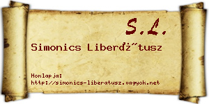 Simonics Liberátusz névjegykártya